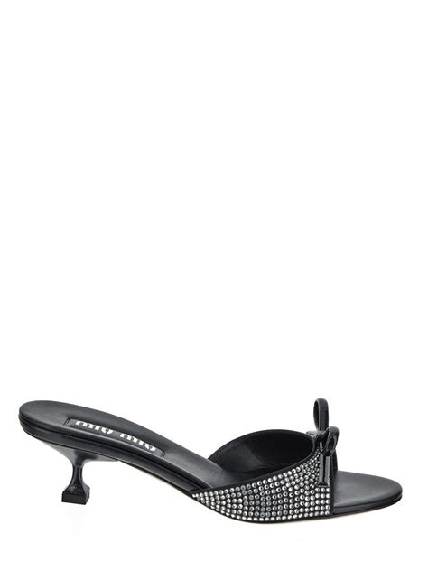 miu miu embellished sandals|miu mich sandals.